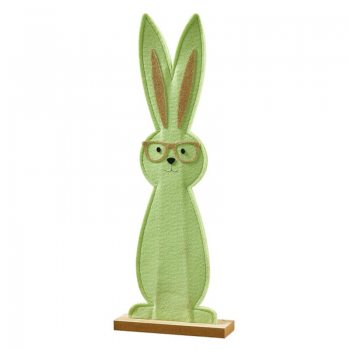 Filz-Hase mit Brille grün (50 cm)
